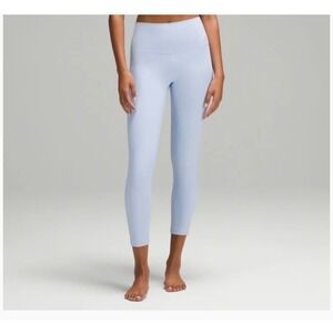 Lululemon Align High-Rise Crop 23 Blue Linen Nulu Yoga Leggings Size 4